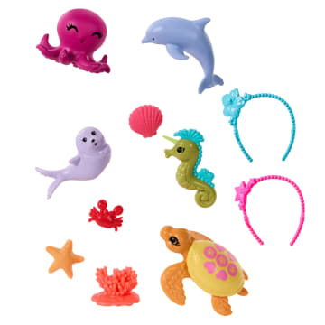 Barbie Mermaid Dolls 2-Pack With Sea Animals, Headbands & Ocean Accessories - Imagen 3 de 5