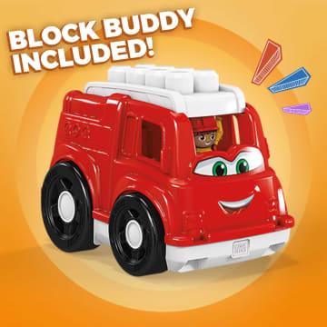 MEGA BLOKS Freddy Fire Truck Fisher-Price Toy Blocks With 1 Figure (6 Pieces) For Toddler - Image 4 of 5
