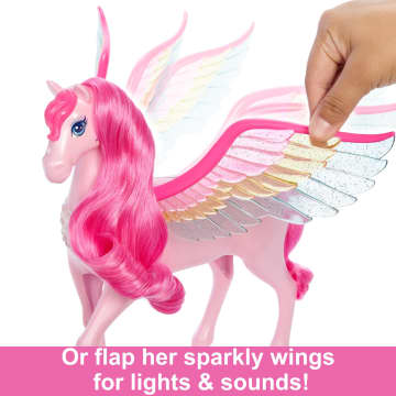 Barbie A Touch Of Magic Pink Pegasus With Puppy, Winged Horse Toys With Lights And Sounds - Imagem 5 de 6