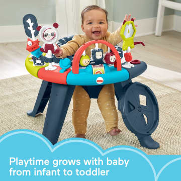 Fisher-Price 3-In-1 Spin & Sort Infant Activity Center And Toddler Play Table, Navy Dashes - Image 2 of 6