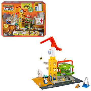 Matchbox Action Drivers Construction Playset With Lights And Sounds, 1 Construction Vehicle - Imagem 1 de 6