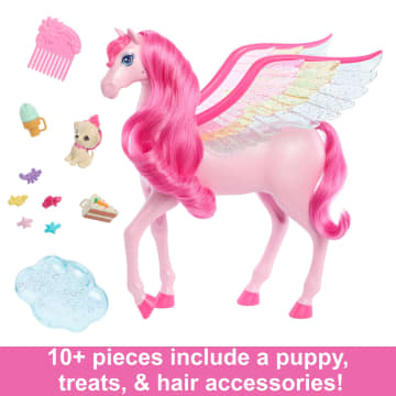 Barbie A Touch Of Magic Pink Pegasus With Puppy, Winged Horse Toys With Lights And Sounds - Imagem 3 de 6