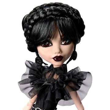 Monster High Wednesday Collectible Doll, Rave’N Wednesday in Black Gown Inspired By Dance Scene - Image 2 of 6