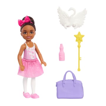 Barbie Chelsea Ballerina Doll & Accessories Set, Career-Themed Brunette Small Doll - Imagem 2 de 6