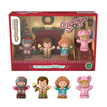 Fisher-Price Little People Collector A Christmas Story Movie Special Edition Set For Fans, 4 Figures - Imagen 1 de 6