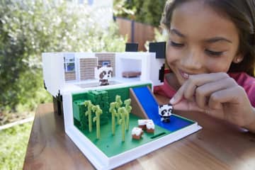 Minecraft Toys Panda Playhouse Playset Mob Head Minis, Kids Gifts - Image 2 of 6