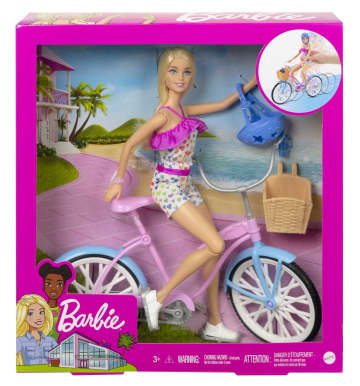 Barbie Conjunto de Brinquedo Bicicleta com Boneca - Image 6 of 6