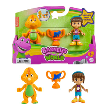 Fisher-Price Barney's World Barney's Friend Mel & Billy Dino Figure Set For Kids, 3 Toys - Imagen 1 de 6