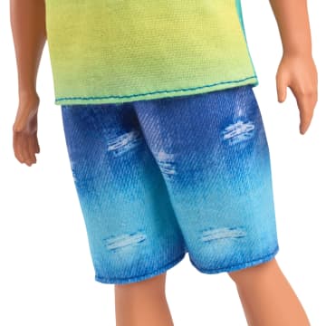 Barbie Fashionistas Ken Doll #236 in Ombre Tank And Jean Shorts, Black Hair - Image 4 of 6