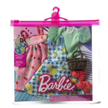Barbie Clothes, Picnic-Themed Fashion And Accessory 2-Pack For Barbie Dolls - Image 2 of 3