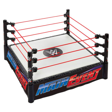 WWE Superstar Ring With Labels For Main EVent & Raw, Spring-Loaded With Elastic Ring Ropes - Imagen 2 de 4