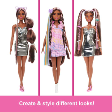 Barbie Fun & Fancy Doll & Accessories, Brunette Fashion Doll With Extra-Long Hair & 2 Looks - Image 4 of 6