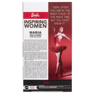 Barbie Inspiring Women Maria Tallchief Collectible Doll in Red Firebird Ballet Costume - Imagen 6 de 6