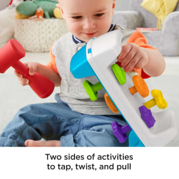 Fisher-Price Tap & Turn Bench Pretend Tools 2-Sided Toy For Infants And Toddlers - Image 3 of 6