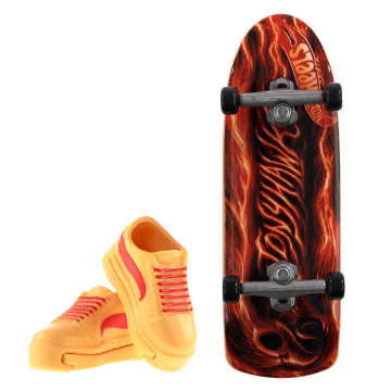Hot Wheels Skate Veículo de Brinquedo Skateboard CLAIM TO FLAME™ com Tênis - Imagen 1 de 4