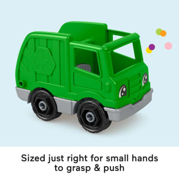 Fisher-Price Little People Recycle Truck & Character Figure Set For Toddlers, 2 Pieces - Imagen 3 de 6