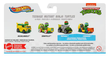 Hot Wheels Racerverse, Set Of 4 Die-Cast Hot Wheels Cars With Pop Culture Characters As Drivers - Imagen 3 de 3