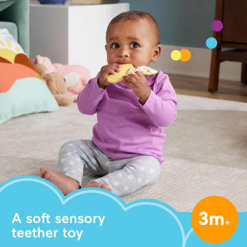 Fisher Price Snuggle Bunny Teether Baby Toy With Fine Motor Activity For Newborns - Imagen 2 de 6