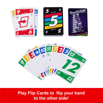 Phase 10 Flip Card Game, Classic Family Card Game With Double-Sided Cards For 2-6 Players - Image 4 of 6