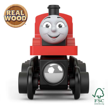 Fisher-Price Thomas & Friends Wooden Railway James Engine And Coal-Car - Imagem 3 de 6