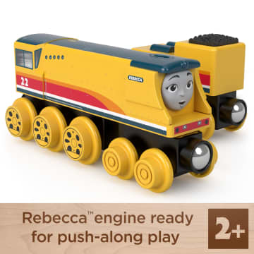 Fisher-Price Thomas & Friends Wooden Railway Rebecca Engine And Coal-Car - Image 2 of 6