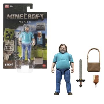 Minecraft-Figurine Articulée Steve-Taille de 10 Cm et Accessoires - Image 1 of 6