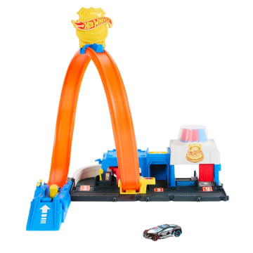 Hot Wheels  Ville  Coffret de Jeu  Super Station de Police, 1:64 - Image 6 of 6