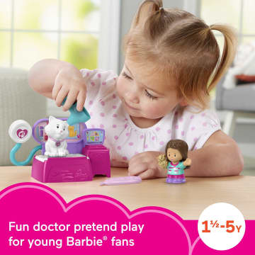 Fisher-Price Little People Barbie Veterinarian Playset For Toddlers And Preschool Kids, 5 Pieces - Image 2 of 6