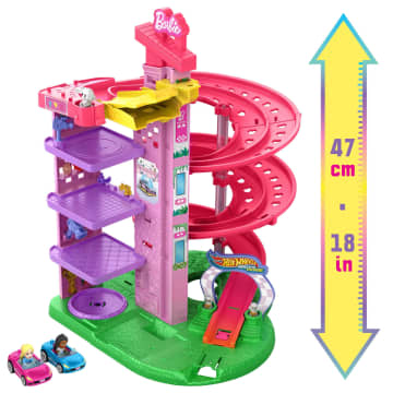 Hot Wheels Racerverse Barbie Spiral Race Track Set With Barbie “Malibu” & Barbie “Brooklyn” Toy Cars - Image 5 of 6