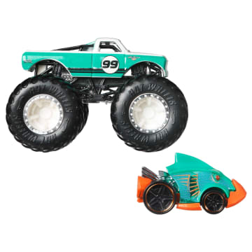 Hot Wheels Monster Trucks Vehículo de Juguete Camión Invader + Dragon Blaster - Image 4 of 4