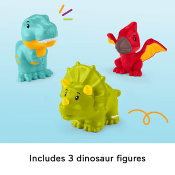 Fisher-Price Little People Friendly Dinosaur Figure Pack Toddler Toy, 4 Pieces - Image 4 of 6