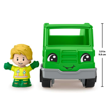 Fisher-Price Little People Recycle Truck & Character Figure Set For Toddlers, 2 Pieces - Imagen 4 de 6