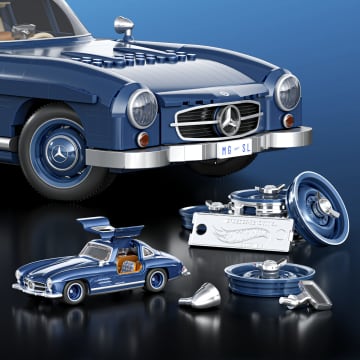 Mattel Brick Shop Hot Wheels Juguete de Construcción Premium Mercedes Benz 300 SL - Imagen 5 de 6
