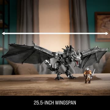 MEGA Skyrim Alduin The World Waster Building Kit With Action Figure (619 Pieces) For Collectors - Imagen 3 de 6