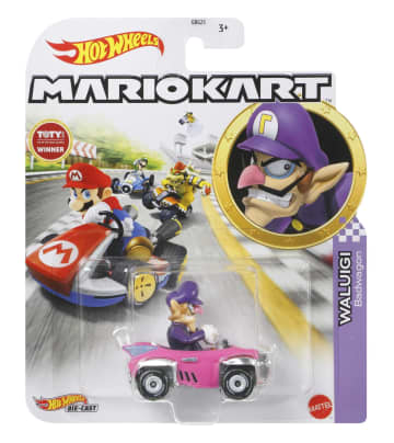 Hot Wheels Mario Kart Veículo de Brinquedo Waluigi Badwagon - Image 5 of 5