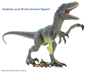 Jurassic World Large Dinosaur Figure Super Colossal Velociraptor Blue - Image 3 of 6