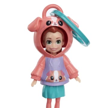 Polly Pocket Muñeca Hoodie Amigos Lila Perrito - Imagen 2 de 4