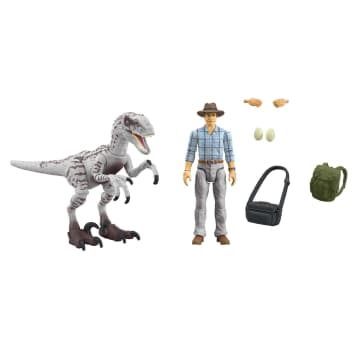 Jurassic World Toys Dr Grant & Raptor Figures Hammond Collection - Image 4 of 6