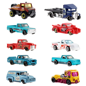 Hot Wheels Trucks 10 Pack Of Toy Semis Construction Pickup Trucks More