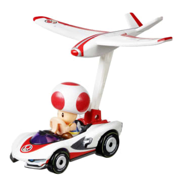 Hot Wheels Mario Kart Vehículo de Juguete Toad P-Wing con Plane Glider - Image 2 of 5