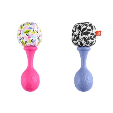 Fisher-Price Rattle ‘n Rock Maracas Set Of 2 Baby Rattles, Newborn Toys, Pink - Image 5 of 6