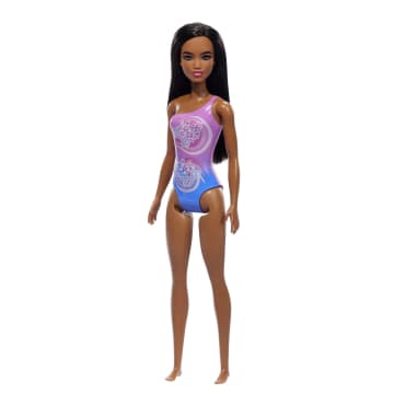Barbie Fashion & Beauty Muñeca Playa con Traje de Baño Morado - Image 2 of 6
