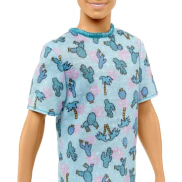 Barbie Fashionistas Ken Poupée 211, Cheveux Blonds, T-Shirt Cactus - Image 4 of 6