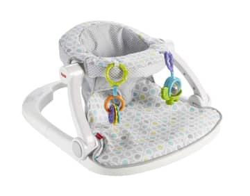 Fisher-Price Sit-Me-Up Floor Seat Portable Baby Chair With Toys, Honeydew Drop - Image 1 of 6