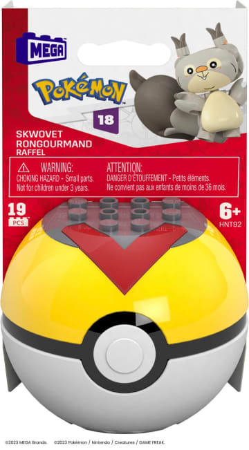 MEGA Pokémon Juguete de Construcción Pokebola Coleccionable de Skwovet - Imagen 2 de 2