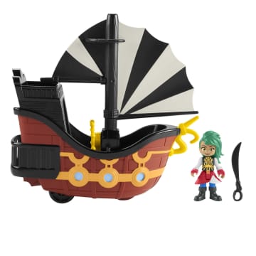 Fisher-Price Santiago Of the Seas Bonnie Bones Figure & El Calamar Pirate Ship Set, 3 Pieces - Image 1 of 5