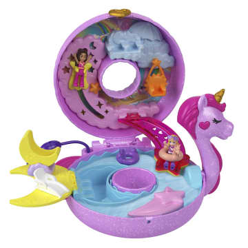 Polly Pocket Conjunto de Brinquedo Estojo Boia De Unicórnio - Image 3 of 6