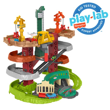 Thomas And Friends Multi-Level Train Set With Spinning Turntable, Trains & Cranes Super Tower - Image 1 of 6