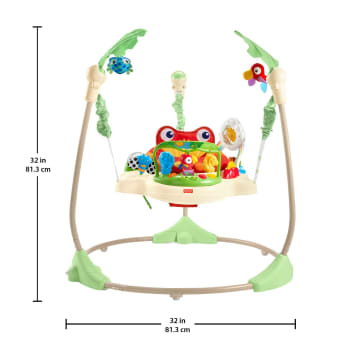 Fisher Price Jumperoo Baby Bouncer Activity Center With Lights And Sounds Rainforest