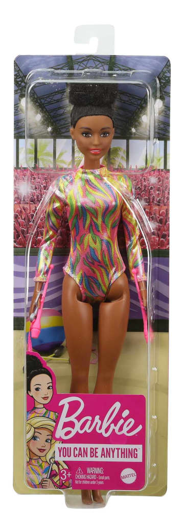 Barbie Profesiones Muñeca Gimnasta Castaña - Imagem 6 de 6